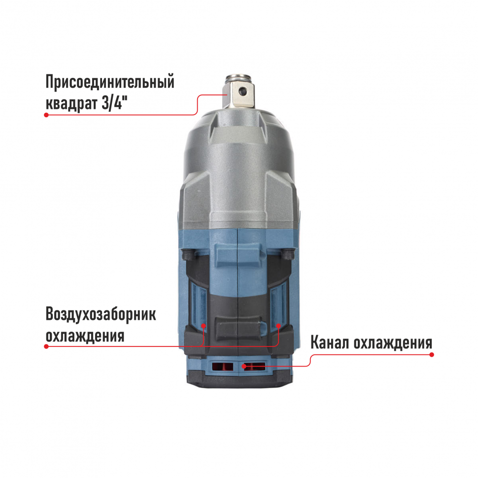 Ударный гайковерт 2000 Нм. 20В, YUPAI
