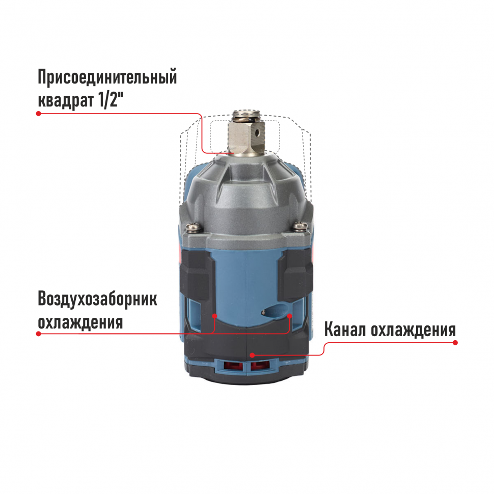 Ударный гайковерт 500 Нм. 20В, YUPAI 